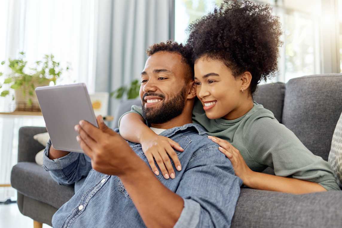 Couple with Tablet